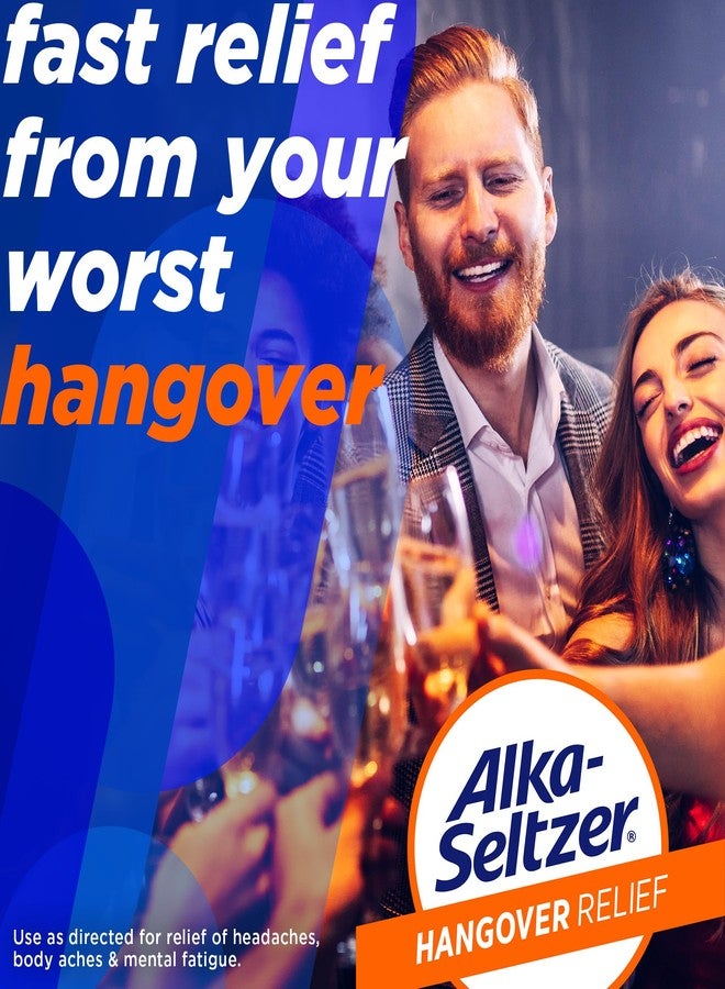 Alka-Seltzer Hangover Relief Tablets, Fast Relief Starts In About 15 Minutes for Headaches, Body Aches & Mental Fatigue, Bachelorette & Bachelor Party Packs 60 Count (3 Boxes, 20 Tablets Each) - Image 2